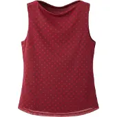 Mango Polka Dot Print Tulle Top - Red - M