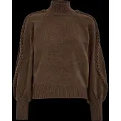 Minus Msvera High Neck Knit Pullover - Brown - XS