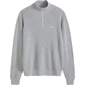 Levi's for man. 0058U-0002 Grey quarter-zip Housemark sweater (XL), Casual, Cotton, Long sleeve