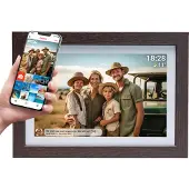 Denver Frameo 10.1' Wifi valokuvakehys tumma puu