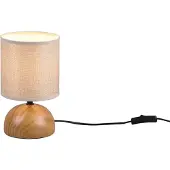TRIO Luci pöytävalaisin E14 23cm beige/puujäljitelmä