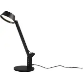 TRIO Lighting Led pöytävalaisin Ava, himmennettävä, Musta, Työhuone/toimisto, Synteettinen materiaali, Moderni