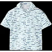 Mango Printed Short-Sleeved Shirt - Blue - 4-5