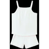 Mango Short Pyjamas With Openwork Details - Cream - 13-14