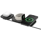 Belkin Boost Charge Pro 3 in 1, Taittuva, Langaton Lataus Padi, Qi2 Magnetic 15w -langaton laturi, Musta