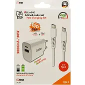 2GO Ladegeraet 20W 2-Port 1xUSB-C/1xUSB-A inkl.C-Kabel 100cm (797497)