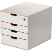 Durable VARICOLOR MIX 4 SAFE, 4 laatikko(a), Harmaa, Muovi, A4, Yksivärinen, 24,2 cm (762627)