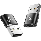 Sign USB-C - USB-A -sovitin, 2 kpl