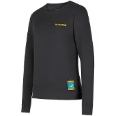 La Sportiva Climbing on the Moon Sweatshirt W Carbon/Giallo - L