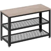Vasagle Kenkäpenkki, 30x73x45 cm, ruskea-musta, Kingapink, Schuhbank, 30 x 73 x 45 cm, Greige-Must