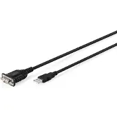 Digitus DA-70172, Musta, 1,8 m, USB A-tyyppi, DB-9, Uros, Uros