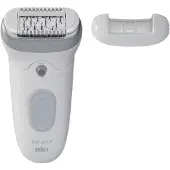 Braun Silk-epil 7 SE 7-000 märkä- ja kuiva-ajoon, johdoton, ladattava, pestävä -epilaattori, hopea