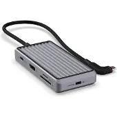 Unisynk 8-Port USB-C hubi (harmaa)