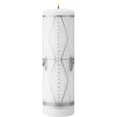 Georg Jensen vuoden 2026 kalenterikynttilä hopeapainatus