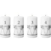 Georg Jensen Classic Christmas 2026 adventtikynttilät 4 kpl, silver