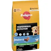 Pedigree Professional Nutrition Junior siipikarjaa ja vihanneksia, Koiran kuivaruoka, Keskisuuret ja suuret rodut, 12 kg