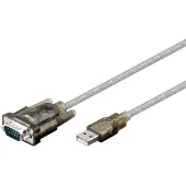 Goobay 95435 serial cable Transparent 1.5 m USB Type-A RS-232 (95435)