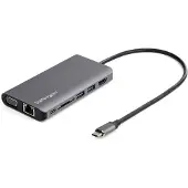 StarTech.com USB-C Multiport Adapter - HDMI / VGA - PD - SD - Ethernet - Audio - 30cm Cable - USB-C Mini Dock