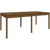 vidaXL Puutarhapöytä hunajanruskea 203,5x100x76 cm täysi mänty