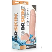 Dr Skin Dr. Skin Glide 17.7 cm self-lubricating dildo imukupilla Ihonvärinen
