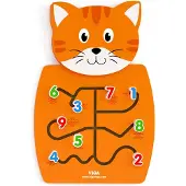 Viga Toys Seinälle ripustettava lelu - - Kissateeman aktiviteettipaneeli - Puuta - 12 kuukautta - Sisätiloihin