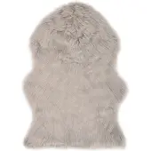 vidaXL Matto 60x90 cm keinotekoinen lampaannahka vaaleanharmaa