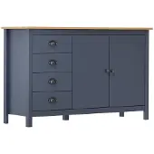 vidaXL Lipasto Hill harmaa 130x40x80 cm täysi mänty