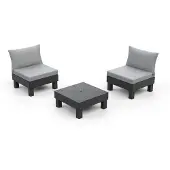 Keter 3-osainen ulkokalustesarja Elements Balcony, harmaa