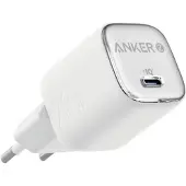 Anker Zolo 20W GaN - Seinälaturi, Hopea/Valkoinen