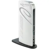 DeLOCK USB 3.2 Docking Station with HDMI for 2 Monitors, Gigabit LAN, 6 USB Ports, Headphone and Microphone Outputs (87771)