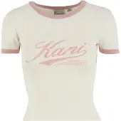 Karl kani Paita 'Varsity' vaaleabeige / vaalea pinkki