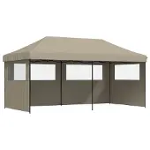 Super Merchant Taitettava pop-up juhlateltta 3 sivuseinällä taupe