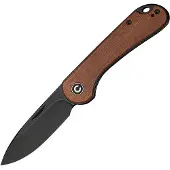 CIVIVI Elementum Slip Joint C18062AJ-3 Black Stonewashed, Guibourtia Wood, slipjoint pocket knife