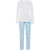 Vivance Pyjama sininen / valkoinen