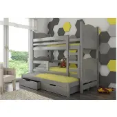 ADRK Furniture Kerrossänky Leticia, 180x75 / 172x75 cm, harmaa.
