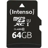 Intenso 3 x 64GB MicroSD muistikortti + SD-adapteri