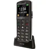 Beafon SL260 LTE - 4G, Silver Line, suurinäppäiminen matkapuhelin, musta-hopea