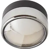 Loom Design LED- Otto Convex, harmaa, IP65 himmennettävä, Alumiini/harmaa/sinkki, Kylpyhuone, Lasi, Moderni