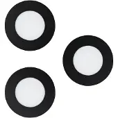 Eglo FUEVA-Z recessed spot Ø85 mm black 3-pack