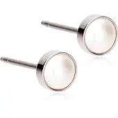 Blomdahl ST Bezel Pearl 5 mm, White