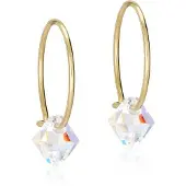 Blomdahl GT Ear Ring 14 mm, Bicone 6 mm Rainbow
