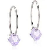Blomdahl NT Ear Ring 14 mm, Bicone 6 mm Violet