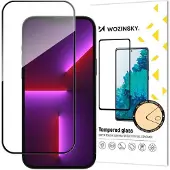 Wozinsky Full Glue iPhone 15 Pro karkaistusta lasista näytönsuoja kehyksellä - musta