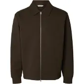 Selected Slmtom Soft Full Zip Sweat Noos - Brown - XXL