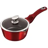 Berlinger Haus Saucepan 16CM 1.3L BERLINGER HAUS BURGUNDY METALLIC LINE BH-1525