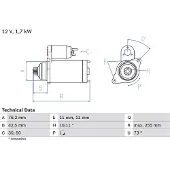 Bosch Starttimoottori 0 986 020 280