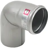 Blücher bøjn.87.5gr.75mm - m.O-rengas RF AISI 304.Alm RF stål
