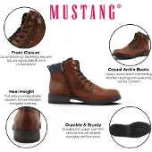 Mustang Nauhasaappaat konjakki