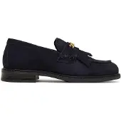 Tommy Hilfiger Th Chain Fringe Suede Loafer - Navy - 42