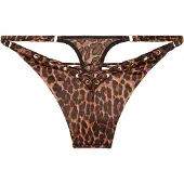 Hunkemoller Quinn High Leg Tanga String - Brown - XL